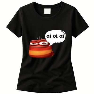 Funny Oi Oi Oi Red Worm Sarcastic Meme Womens T-Shirt