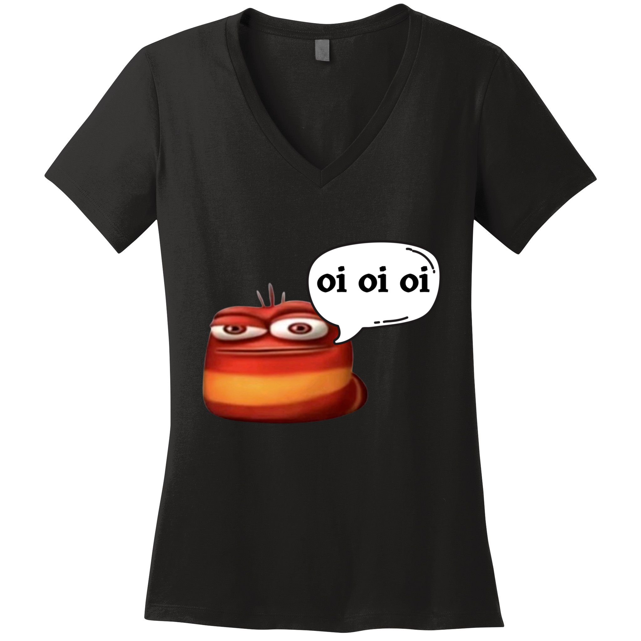 Funny Oi Oi Oi Red Worm Sarcastic Meme Women's V-Neck T-Shirt