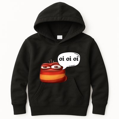 Funny Oi Oi Oi Red Worm Sarcastic Meme Kids Hoodie
