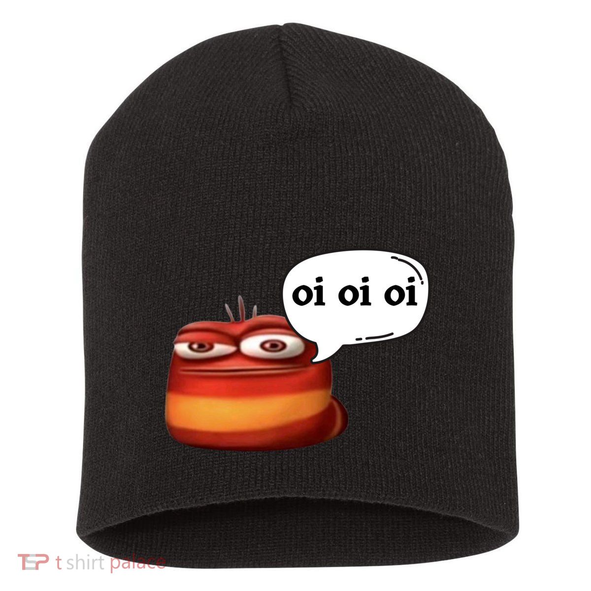 Funny Oi Oi Oi Red Worm Sarcastic Meme Short Acrylic Beanie
