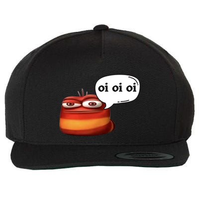 Funny Oi Oi Oi Red Worm Sarcastic Meme Wool Snapback Cap