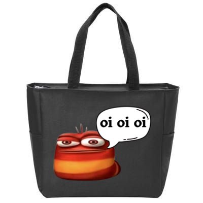 Funny Oi Oi Oi Red Worm Sarcastic Meme Zip Tote Bag