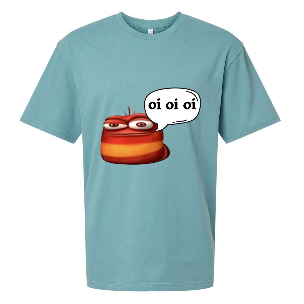 Funny Oi Oi Oi Red Worm Sarcastic Meme Sueded Cloud Jersey T-Shirt