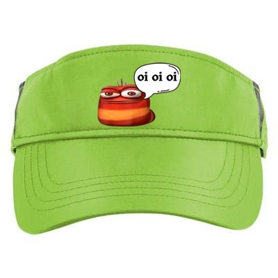 Funny Oi Oi Oi Red Worm Sarcastic Meme Adult Drive Performance Visor