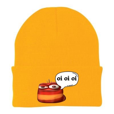 Funny Oi Oi Oi Red Worm Sarcastic Meme Knit Cap Winter Beanie