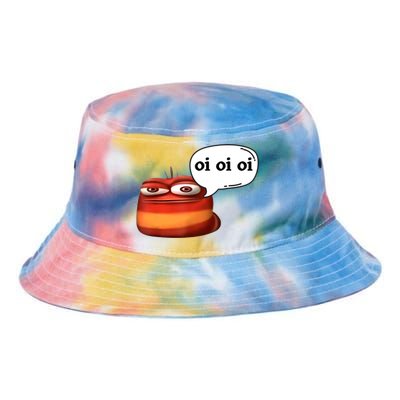 Funny Oi Oi Oi Red Worm Sarcastic Meme Tie Dye Newport Bucket Hat