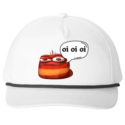 Funny Oi Oi Oi Red Worm Sarcastic Meme Snapback Five-Panel Rope Hat