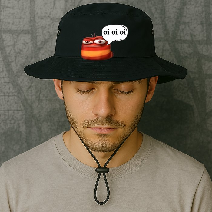 Funny Oi Oi Oi Red Worm Sarcastic Meme Bucket Hat