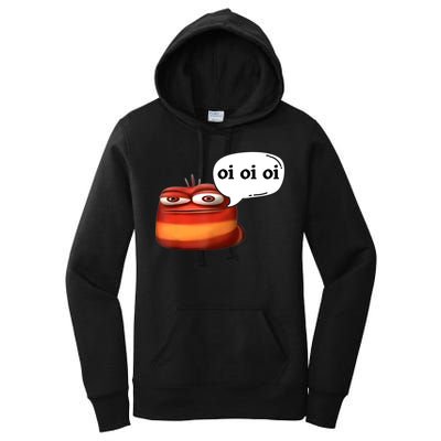 Funny Oi Oi Oi Red Worm Sarcastic Meme Women's Pullover Hoodie