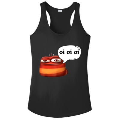 Funny Oi Oi Oi Red Worm Sarcastic Meme Ladies PosiCharge Competitor Racerback Tank