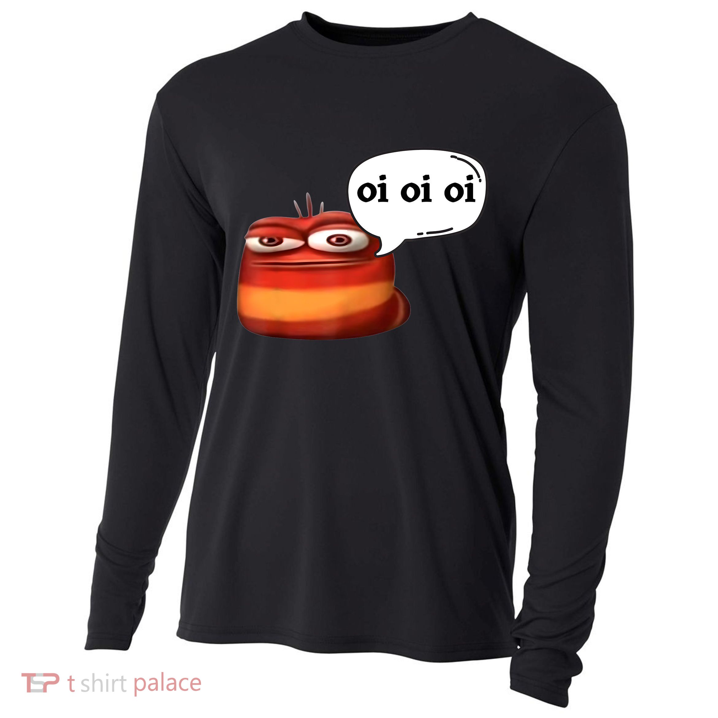 Funny Oi Oi Oi Red Worm Sarcastic Meme Cooling Performance Long Sleeve Crew