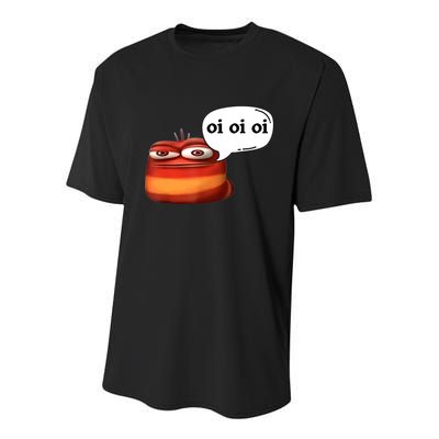 Funny Oi Oi Oi Red Worm Sarcastic Meme Youth Performance Sprint T-Shirt