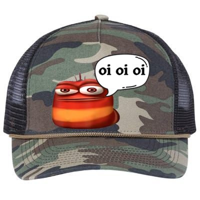 Funny Oi Oi Oi Red Worm Sarcastic Meme Retro Rope Trucker Hat Cap