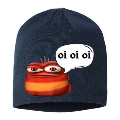 Funny Oi Oi Oi Red Worm Sarcastic Meme Sustainable Beanie