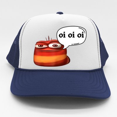 Funny Oi Oi Oi Red Worm Sarcastic Meme Trucker Hat