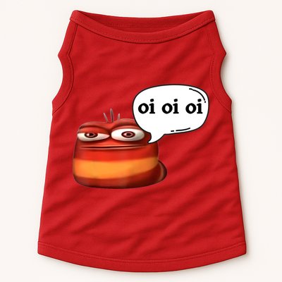 Funny Oi Oi Oi Red Worm Sarcastic Meme Doggie Tank
