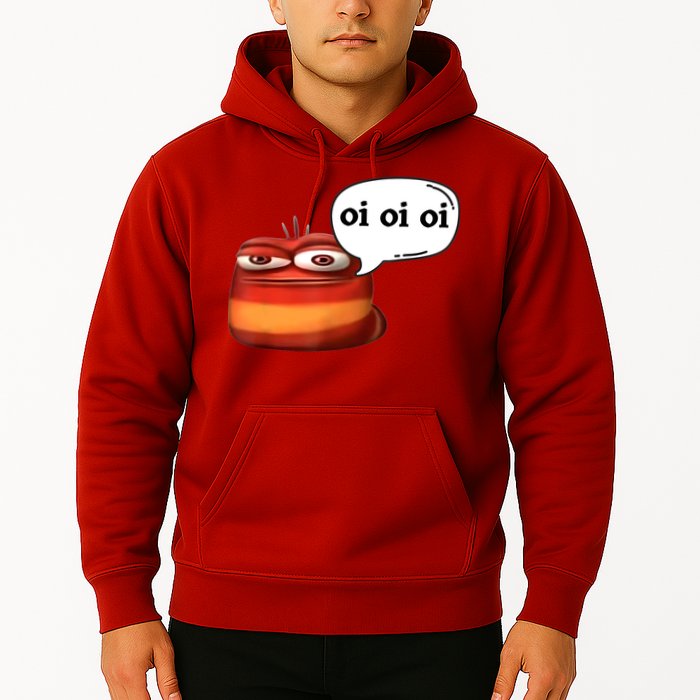 Funny Oi Oi Oi Red Worm Sarcastic Meme Hoodie