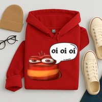 Funny Oi Oi Oi Red Worm Sarcastic Meme Hoodie