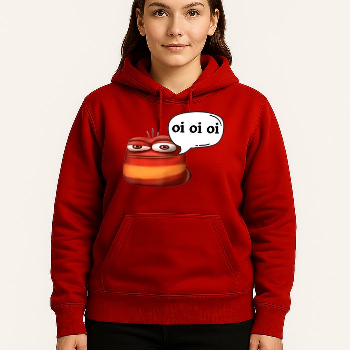 Funny Oi Oi Oi Red Worm Sarcastic Meme Hoodie