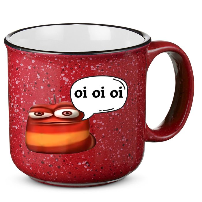 Funny Oi Oi Oi Red Worm Sarcastic Meme 15oz Campfire Ceramic Mug