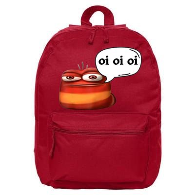 Funny Oi Oi Oi Red Worm Sarcastic Meme 16 in Basic Backpack