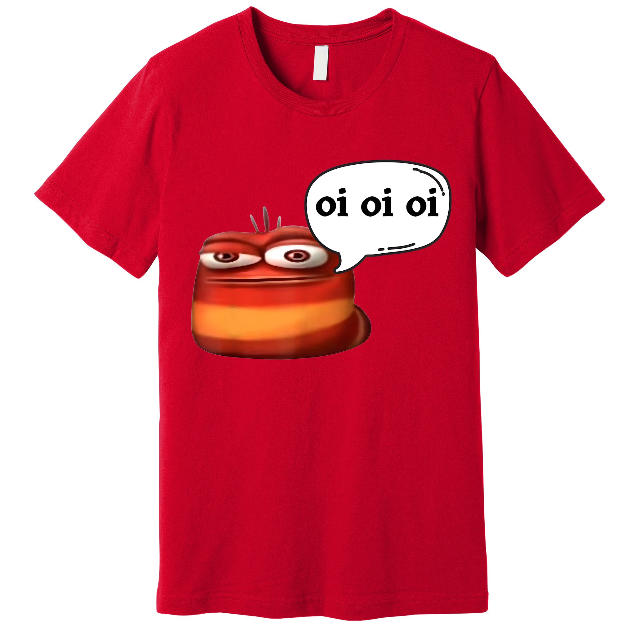 Funny Oi Oi Oi Red Worm Sarcastic Meme Premium T-Shirt