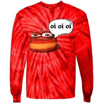 Funny Oi Oi Oi Red Worm Sarcastic Meme Tie-Dye Long Sleeve Shirt