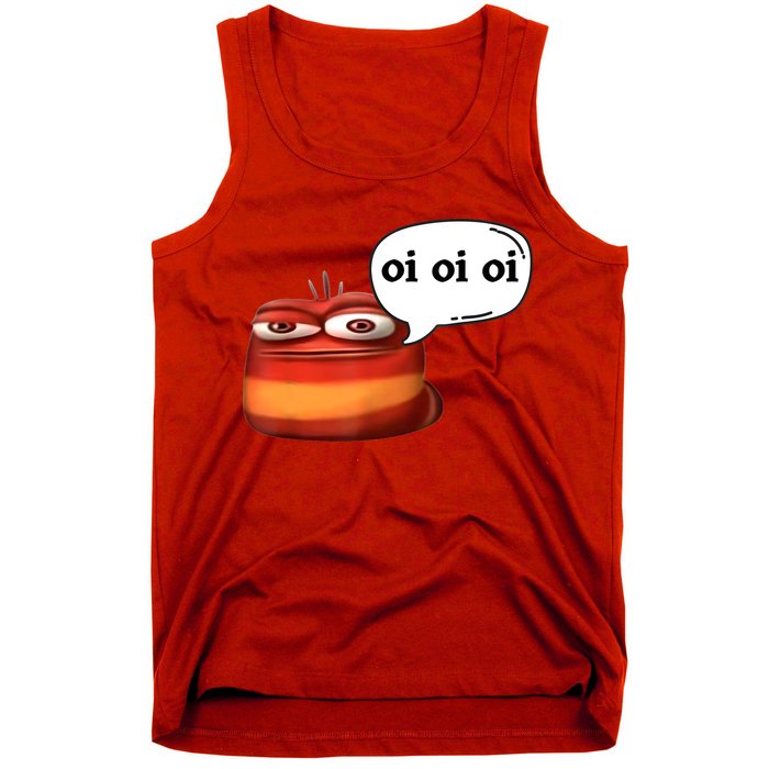 Funny Oi Oi Oi Red Worm Sarcastic Meme Tank Top