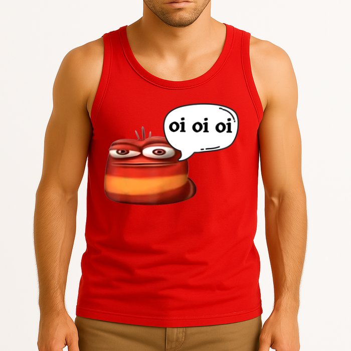 Funny Oi Oi Oi Red Worm Sarcastic Meme Tank Top