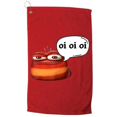 Funny Oi Oi Oi Red Worm Sarcastic Meme Golf Towel