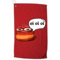 Funny Oi Oi Oi Red Worm Sarcastic Meme Golf Towel