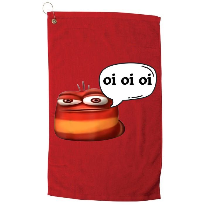 Funny Oi Oi Oi Red Worm Sarcastic Meme Golf Towel