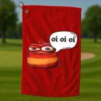 Funny Oi Oi Oi Red Worm Sarcastic Meme Golf Towel