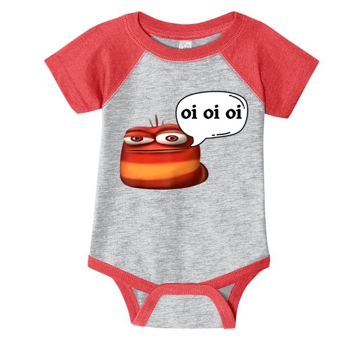 Funny Oi Oi Oi Red Worm Sarcastic Meme Infant Baby Jersey Bodysuit