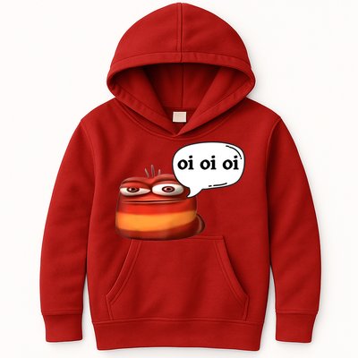 Funny Oi Oi Oi Red Worm Sarcastic Meme Kids Hoodie