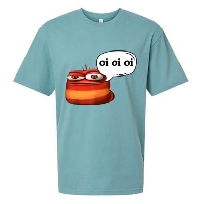 Funny Oi Oi Oi Red Worm Sarcastic Meme Sueded Cloud Jersey T-Shirt