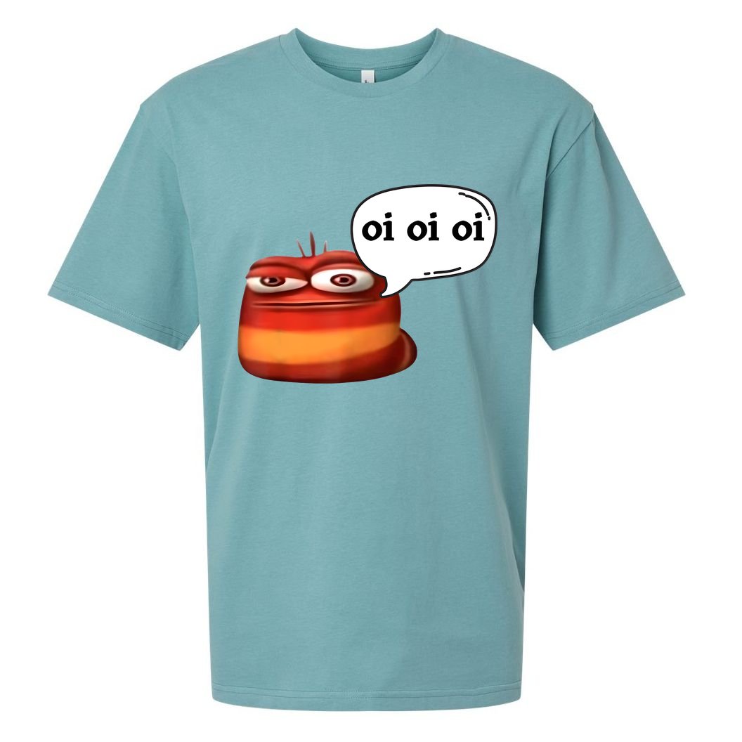 Funny Oi Oi Oi Red Worm Sarcastic Meme Sueded Cloud Jersey T-Shirt