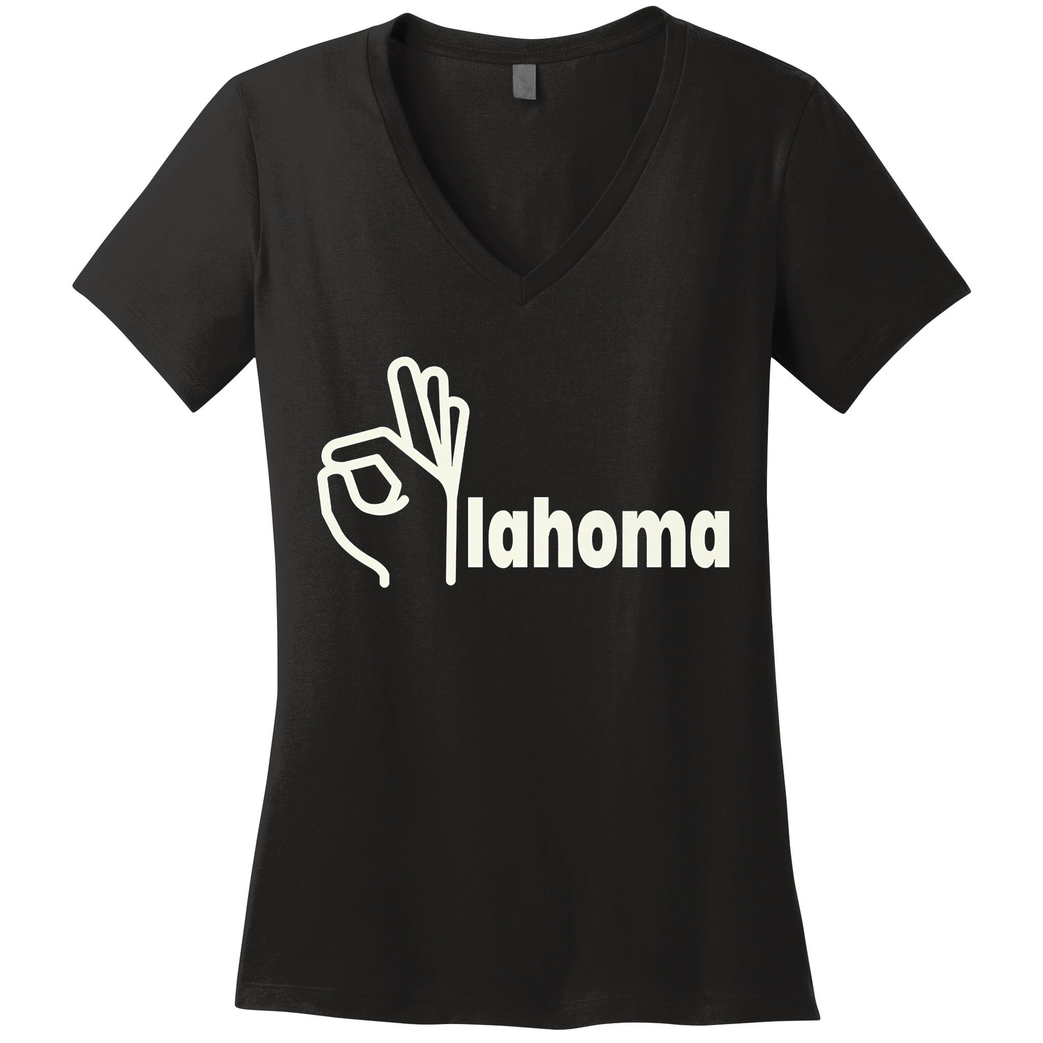 Funny Oklahoma OK State Women's V-Neck T-Shirt