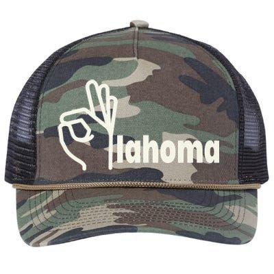 Funny Oklahoma OK State Retro Rope Trucker Hat Cap