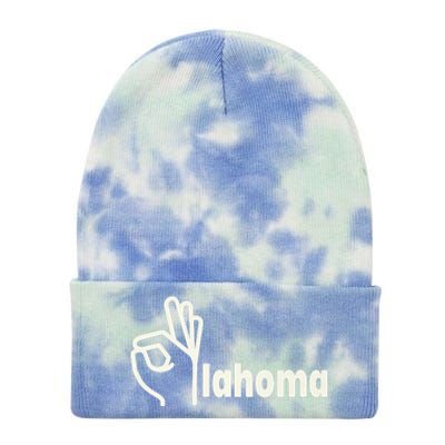 Funny Oklahoma OK State Tie Dye 12in Knit Beanie