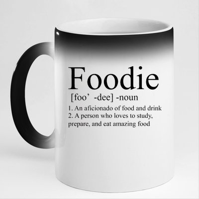 Foodie Definition 11oz Black Color Changing Mug