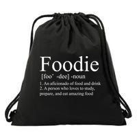 Foodie Definition Drawstring Bag