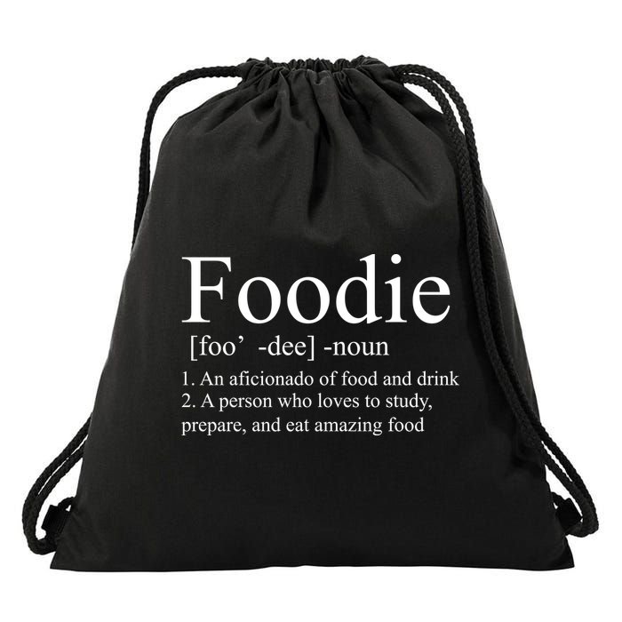 Foodie Definition Drawstring Bag