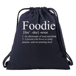 Foodie Definition Drawstring Bag