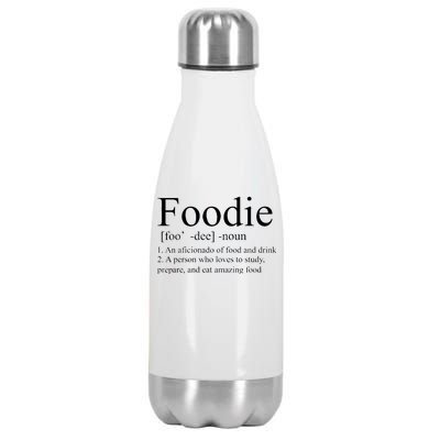 Foodie Definition Stainless Steel Insulated Water Bottle