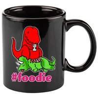 Foodie T-rex Food Selfie 11oz C Handle Ceramic Mug