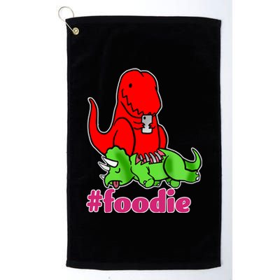 Foodie T-rex Food Selfie Platinum Collection Golf Towel