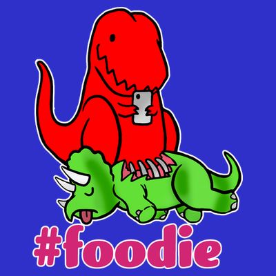 Foodie T-rex Food Selfie T-Shirt