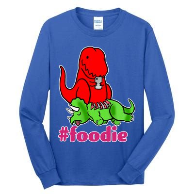 Foodie T-rex Food Selfie Tall Long Sleeve T-Shirt