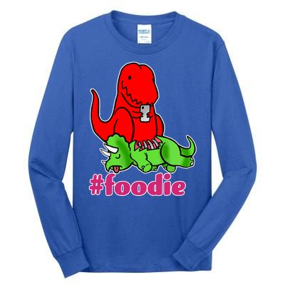 Foodie T-rex Food Selfie Tall Long Sleeve T-Shirt